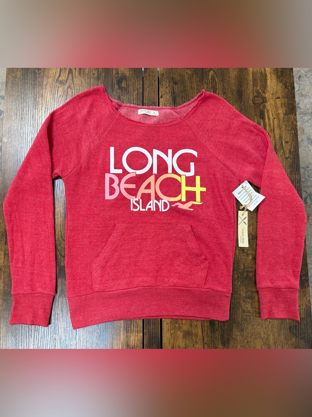 Ocean Drive Red Pullover Sweatshirt